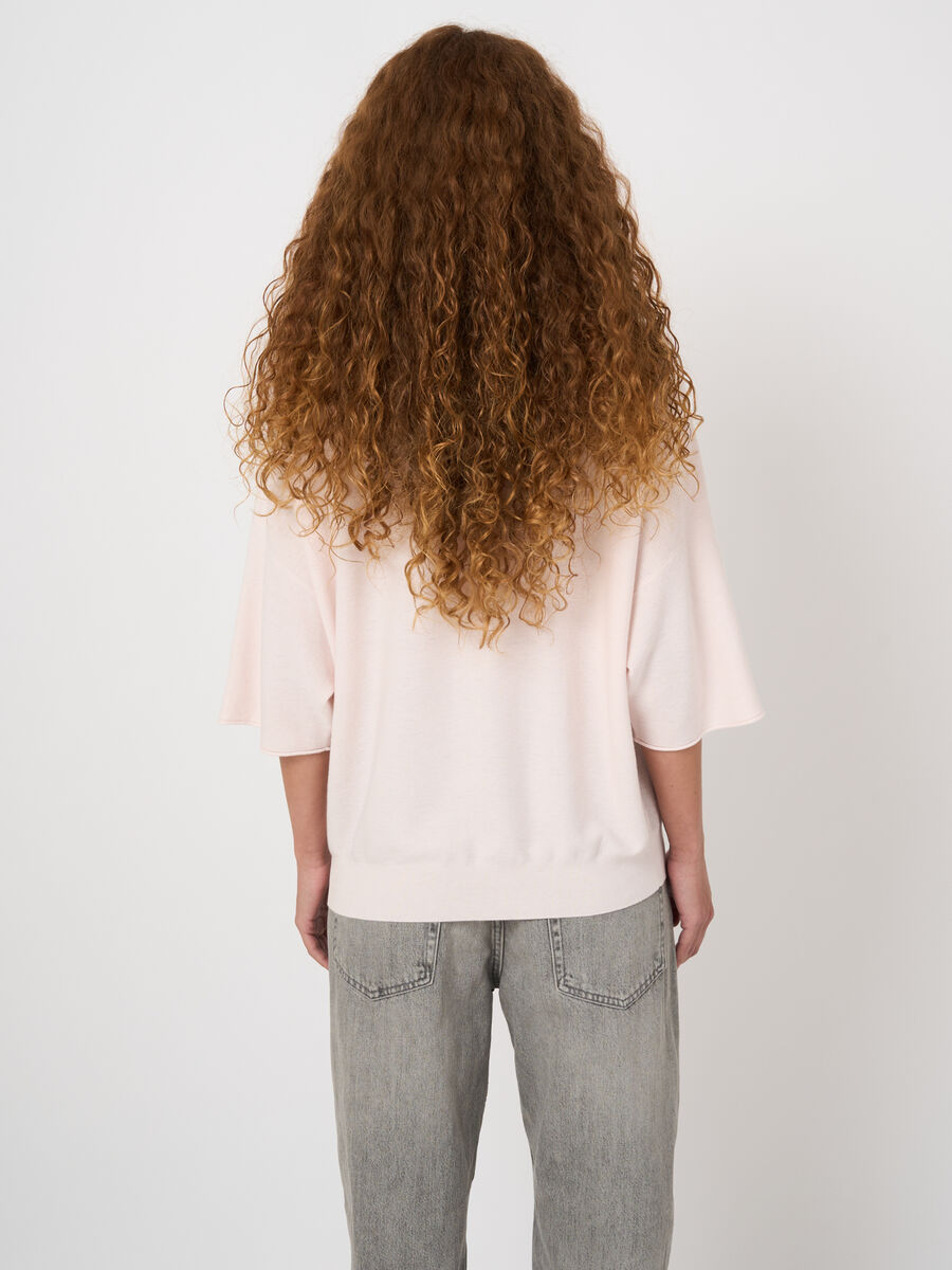 Pull col bateau en cachemire-coton image number 3