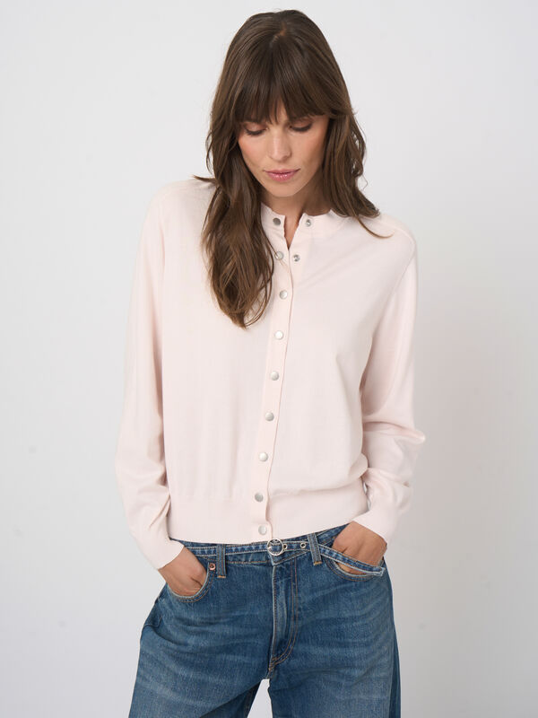 Superfine cotton cardigan image number 1