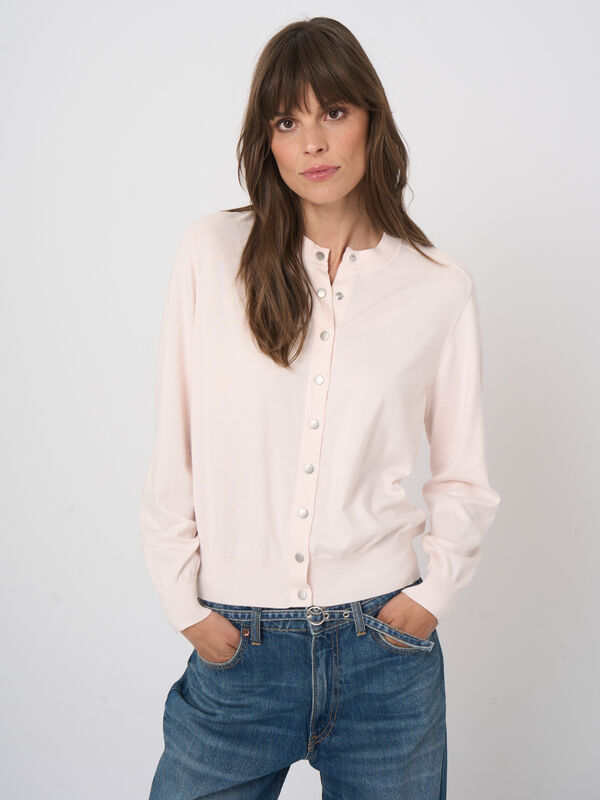 Superfine cotton cardigan image number 4