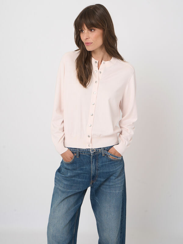 Superfine cotton cardigan image number 5