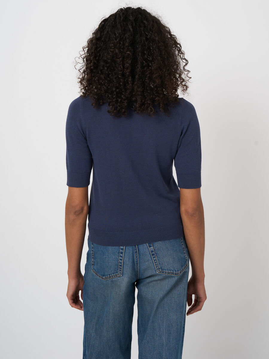 Fine-knit cotton-viscose sweater image number 2