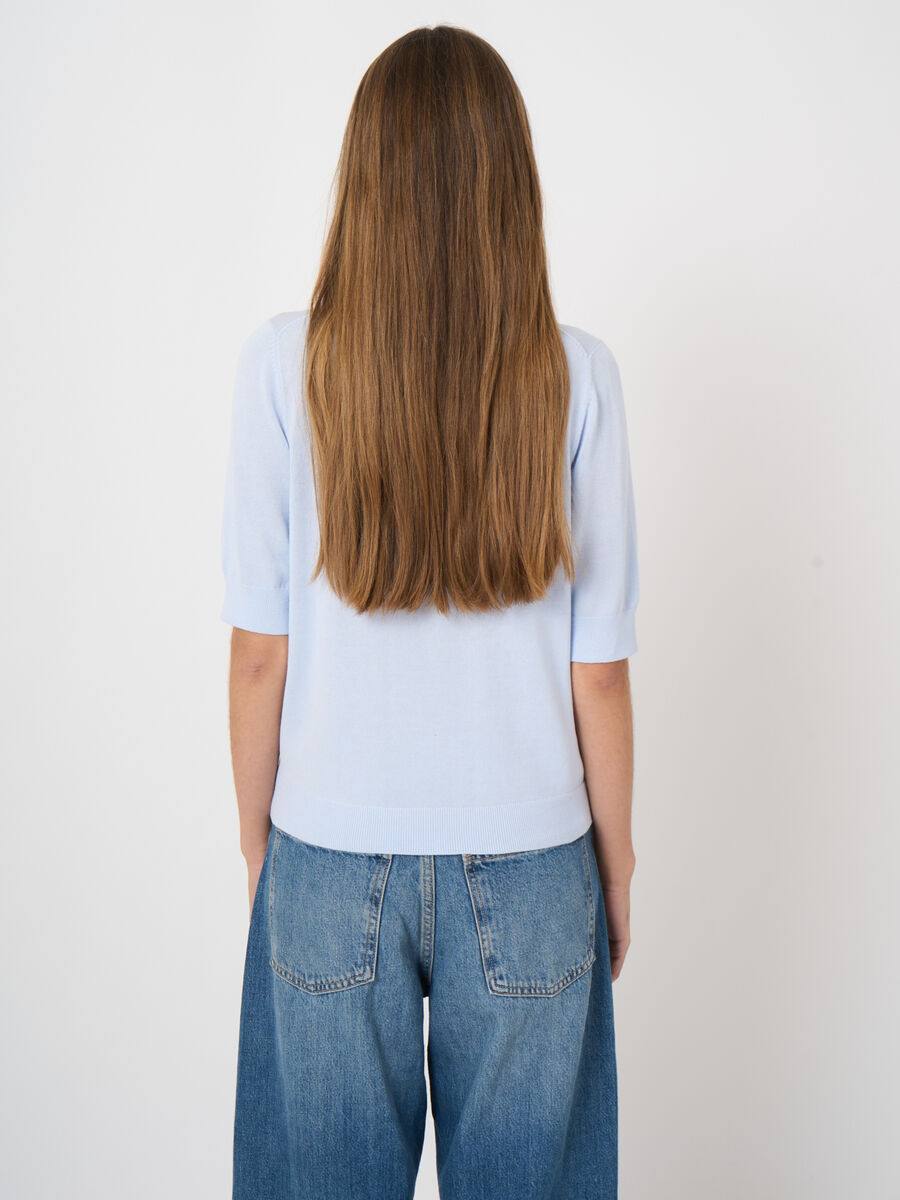 Fine-knit cotton-viscose sweater image number 3