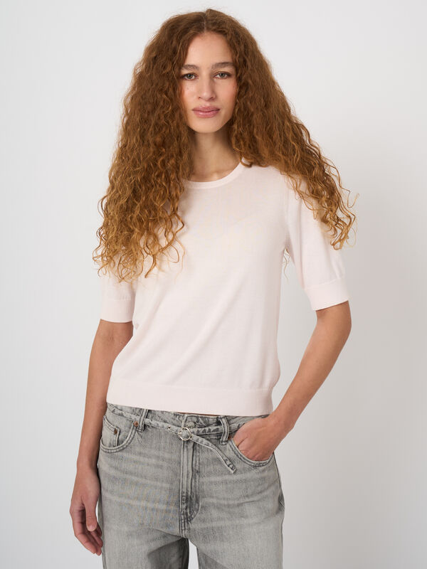 Fine-knit cotton-viscose sweater image number 2