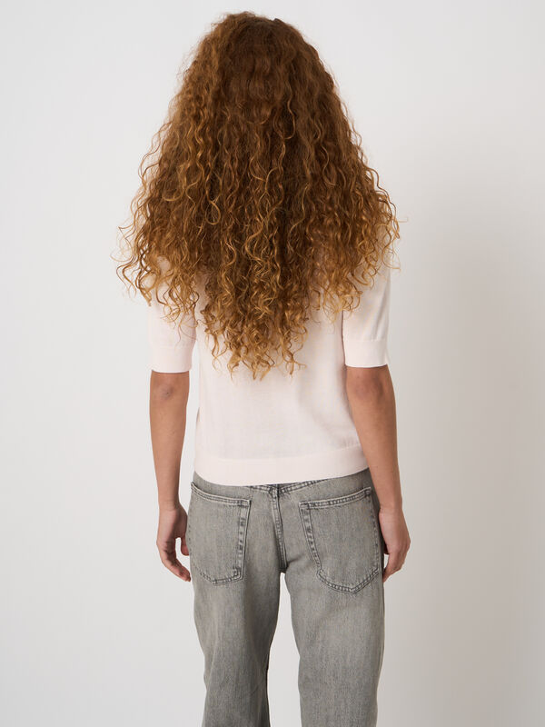 Fine-knit cotton-viscose sweater image number 3