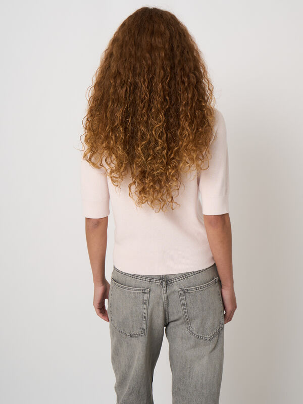 Cropped Feinripp-Pullover aus Kaschmir-Baumwolle image number 3