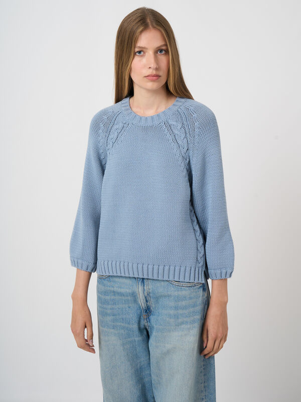 Chunky knit cotton-blend sweater image number 0