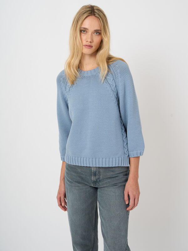 Grobstrick-Pullover aus Baumwollmix image number 2