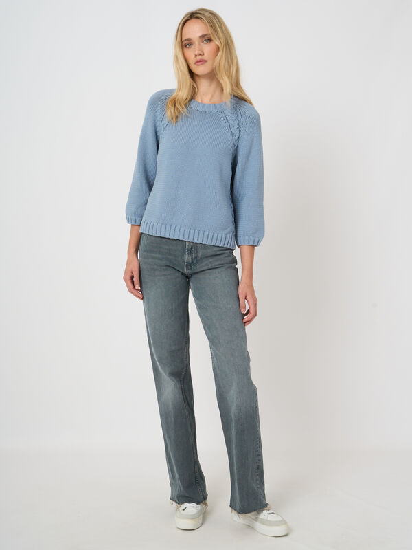 Grobstrick-Pullover aus Baumwollmix image number 4