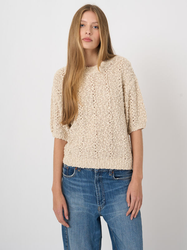 Struktur-Pullover aus italienischem Baumwollmix image number 1