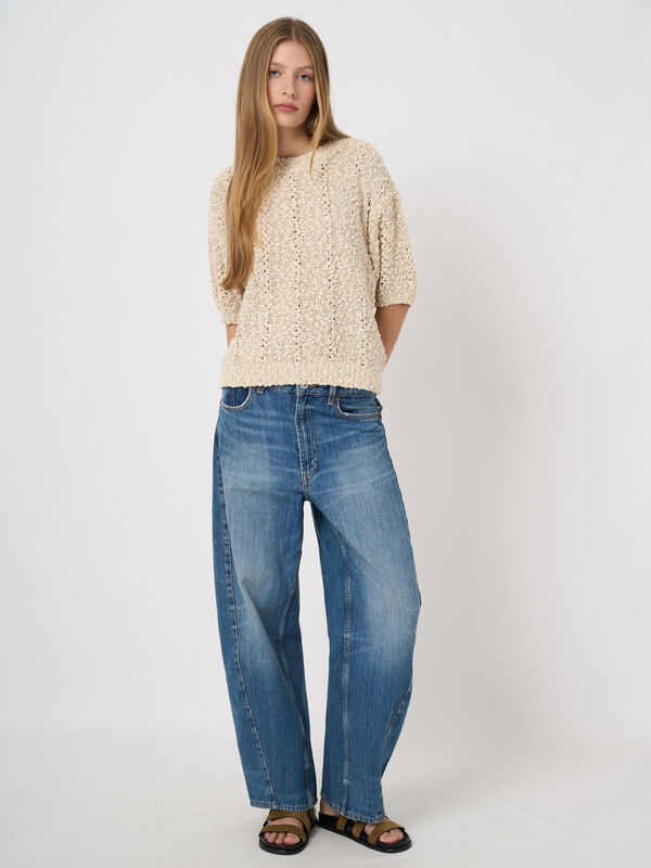 Struktur-Pullover aus italienischem Baumwollmix image number 2