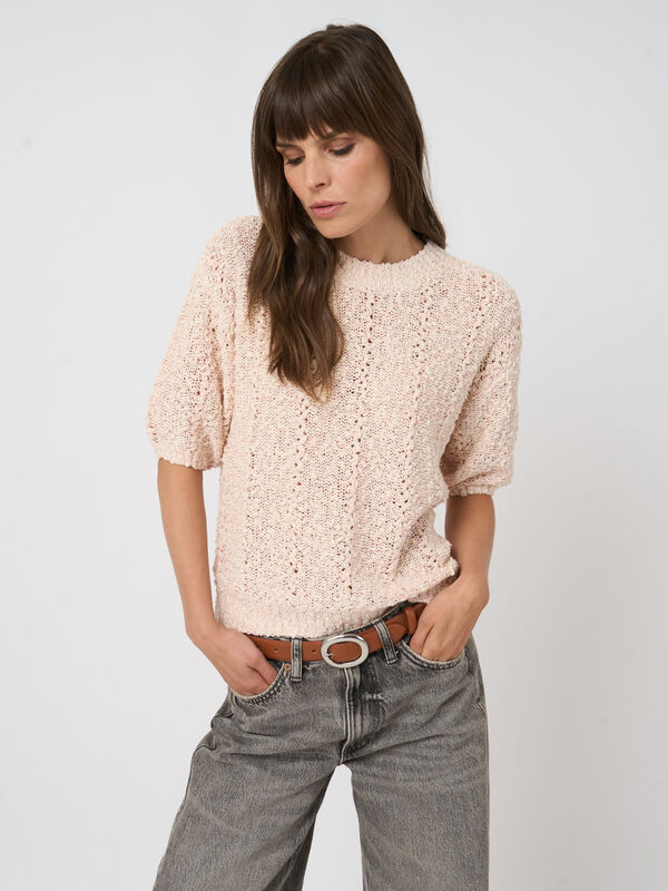 Textured italian cotton-blend sweater image number 2