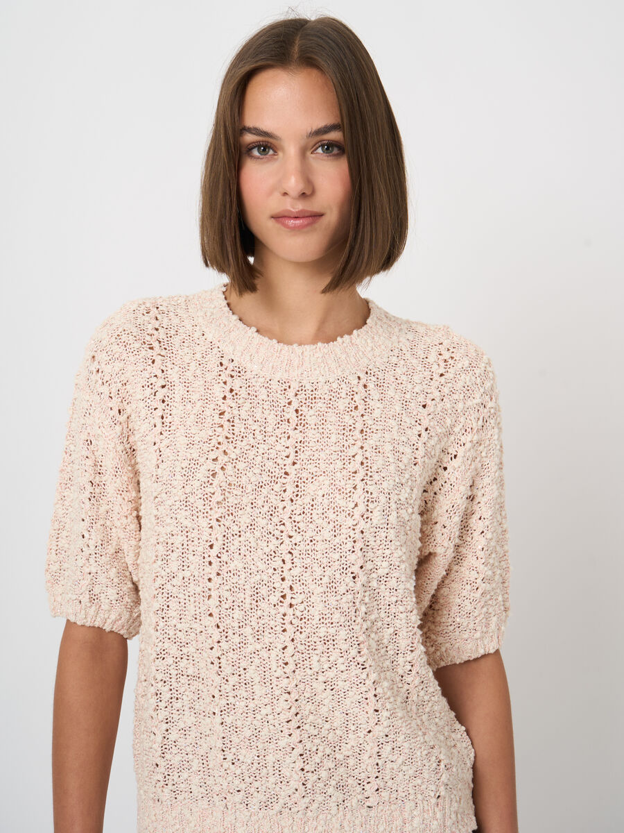 Textured italian cotton-blend sweater image number 2