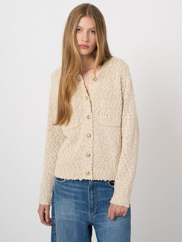 Strukturierter Cardigan aus italienischer Baumwollmischung image number 0