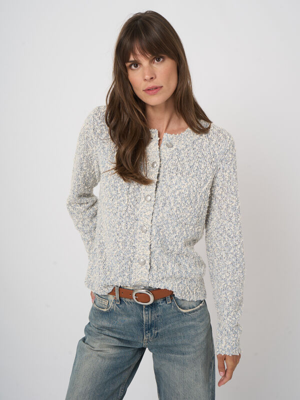 Gestructureerd vest van Italiaanse katoenmix image number 2