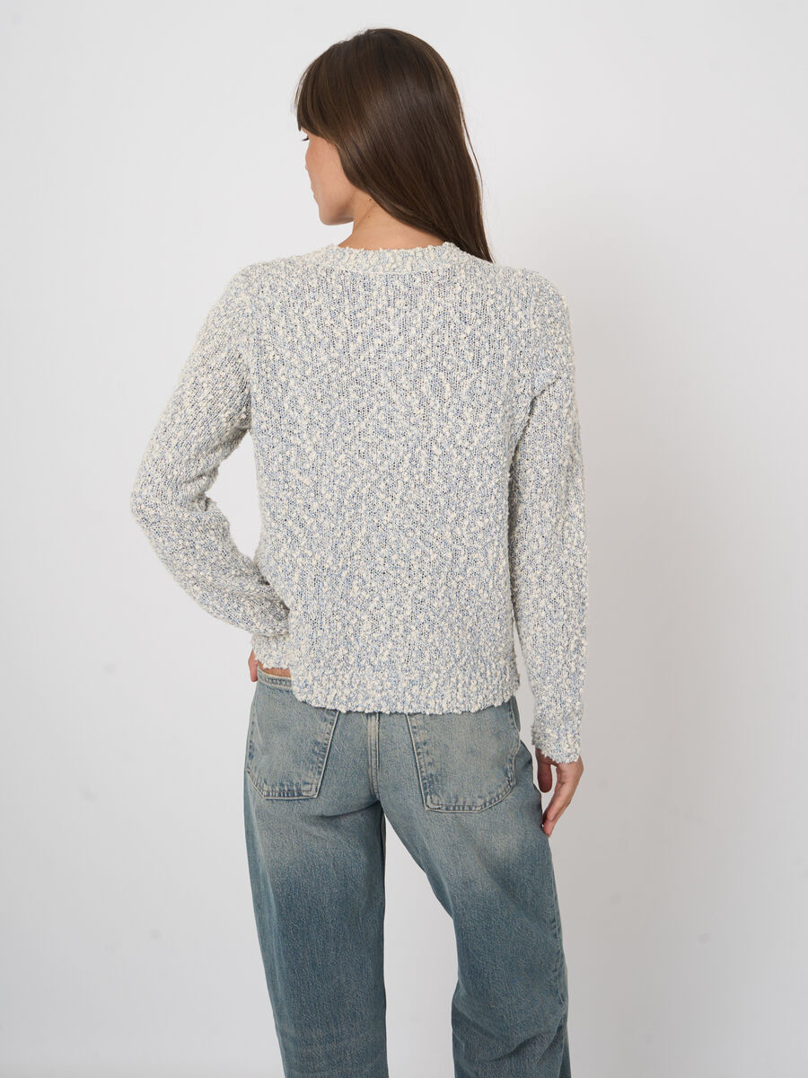 Textured italian cotton-blend cardigan image number 4