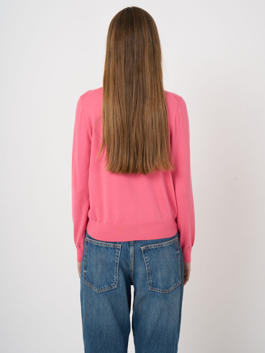 Rundhals-Pullover aus 100% superfeiner Baumwolle image number 3