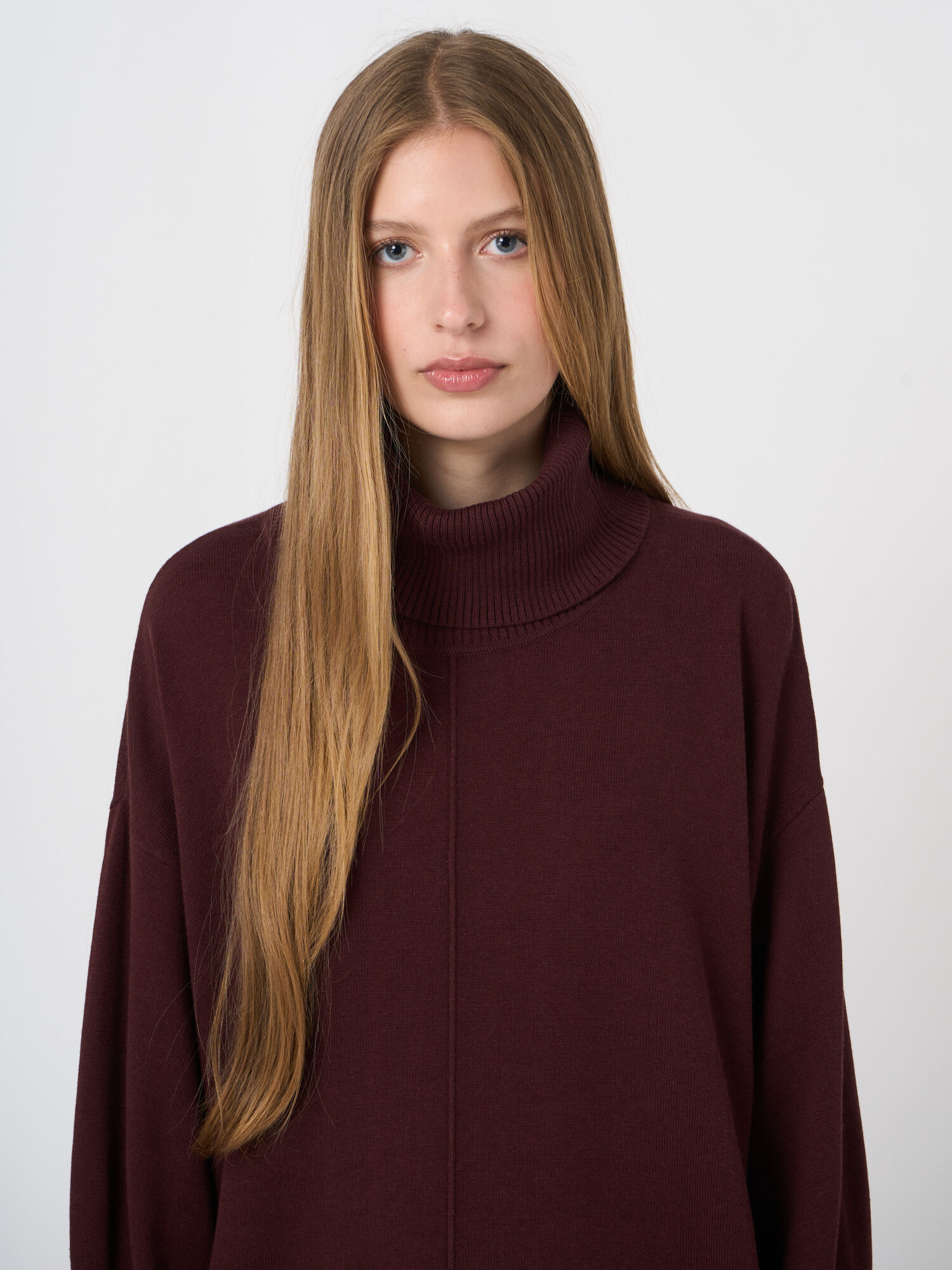 Oversized katoen-viscose coltrui