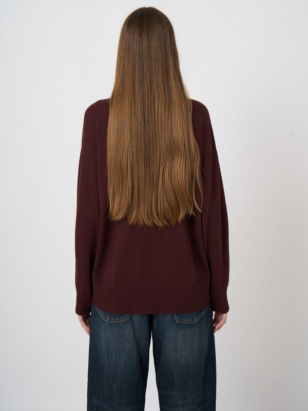 Oversized Cotton-Viscose Turtleneck Sweater image number 3