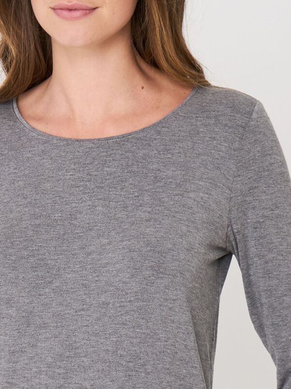 Basic dames T-shirt met lange mouw image number 2