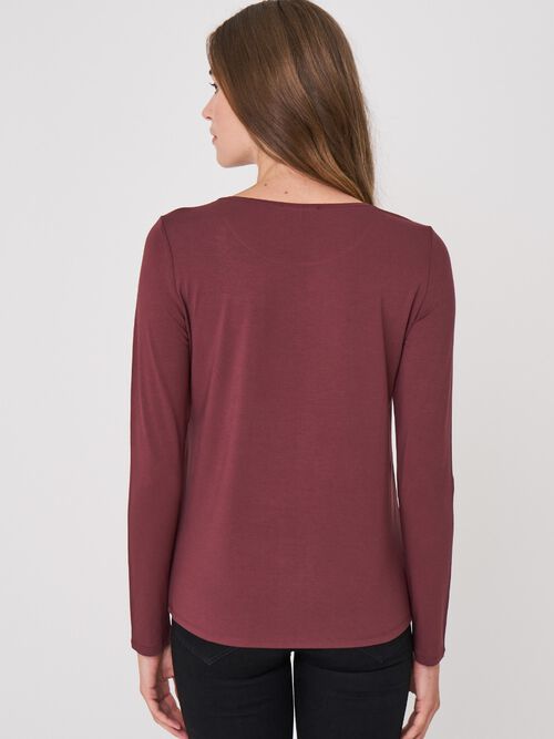 Basic dames T-shirt met lange mouw