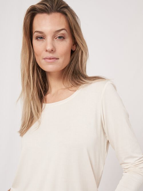 Basic dames T-shirt met lange mouw