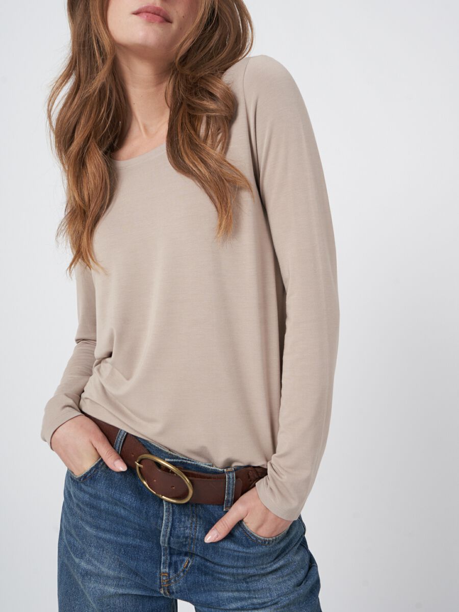 Basic women's long-sleeved top image number 3