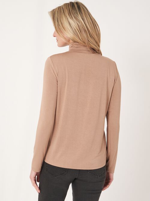 Stretch colshirt met lange mouwen