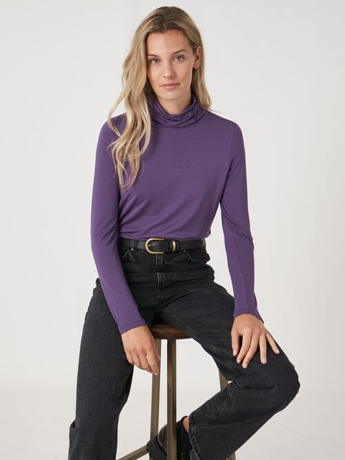 Stretch colshirt met lange mouwen