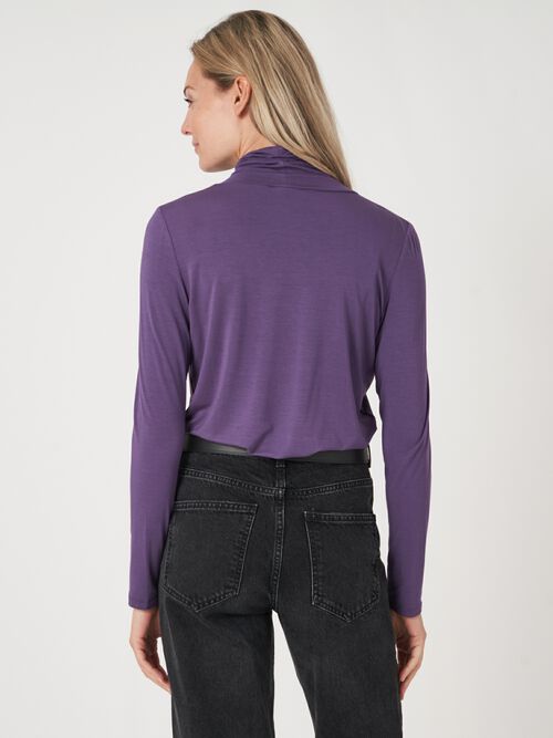 Stretch colshirt met lange mouwen