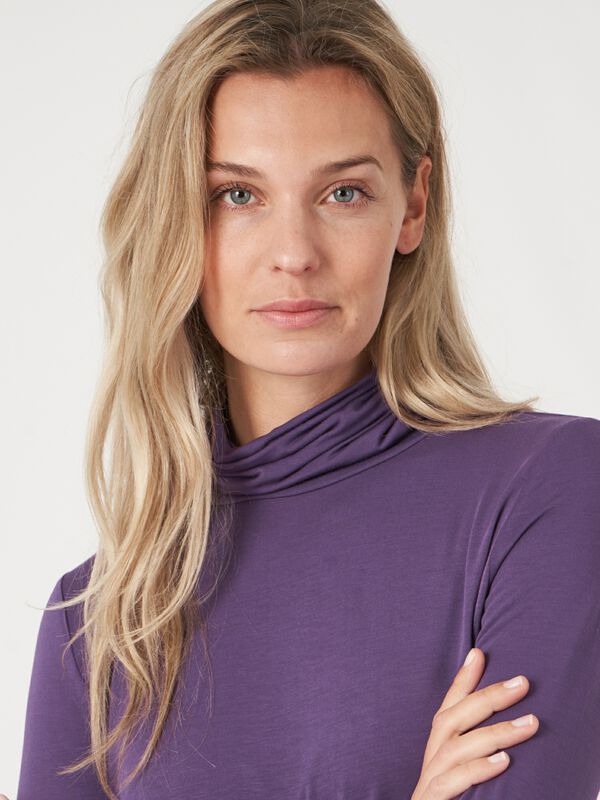 Turtleneck jersey long-sleeved top image number 3