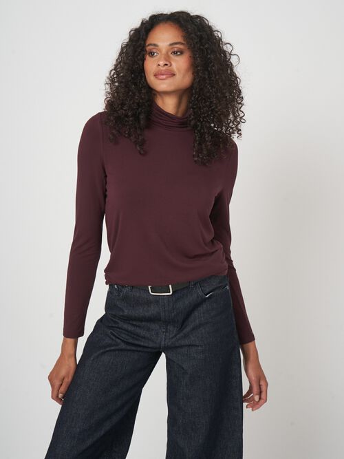 Stretch colshirt met lange mouwen