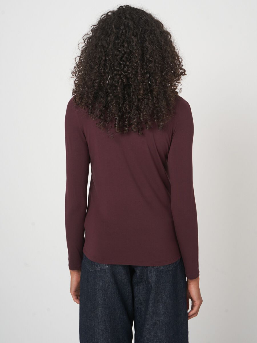 Stretch colshirt met lange mouwen image number 4