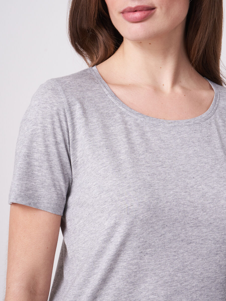 Lyocell&ndash;cotton blend t-shirt image number 2