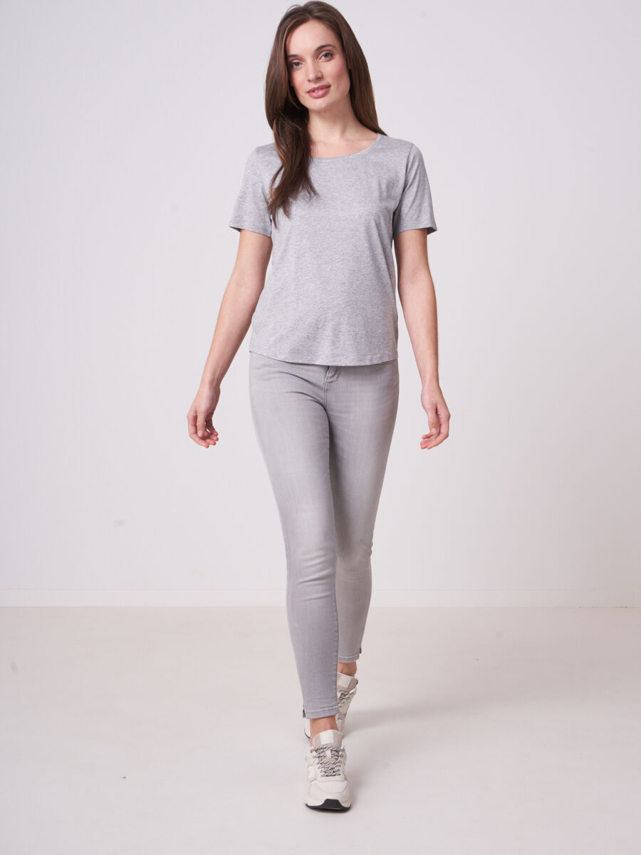 Lyocell&ndash;cotton blend t-shirt image number 3