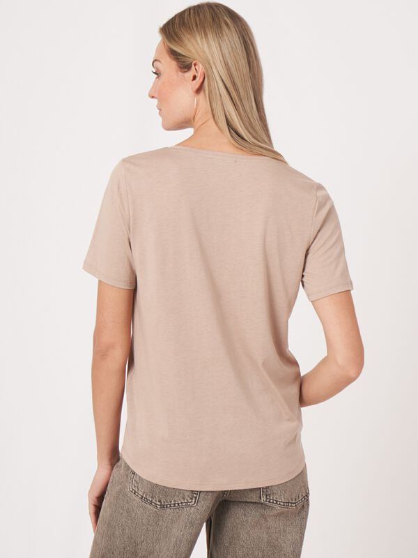 Lyocell&ndash;cotton blend t-shirt image number 1