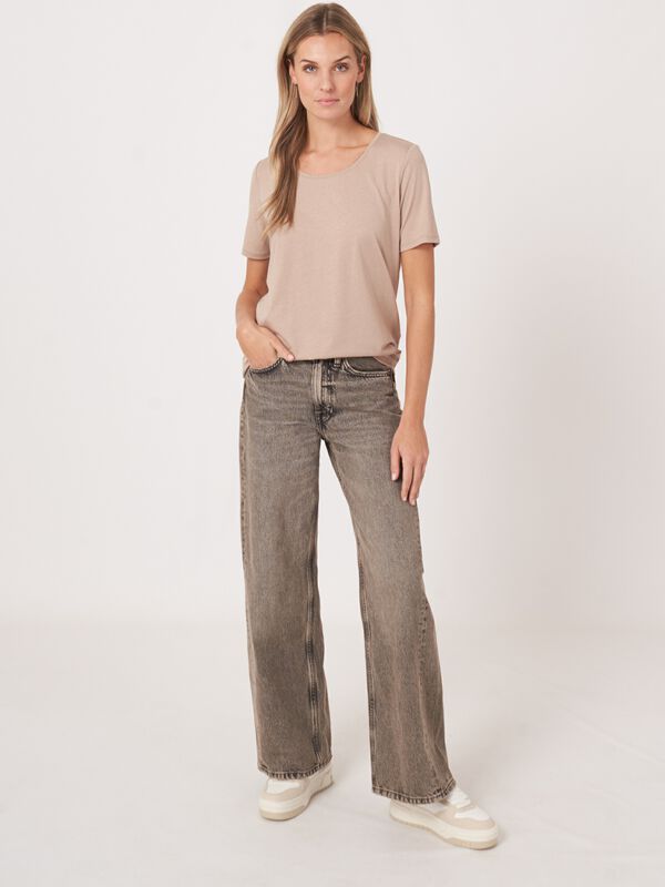 Lyocell&ndash;cotton blend t-shirt image number 4