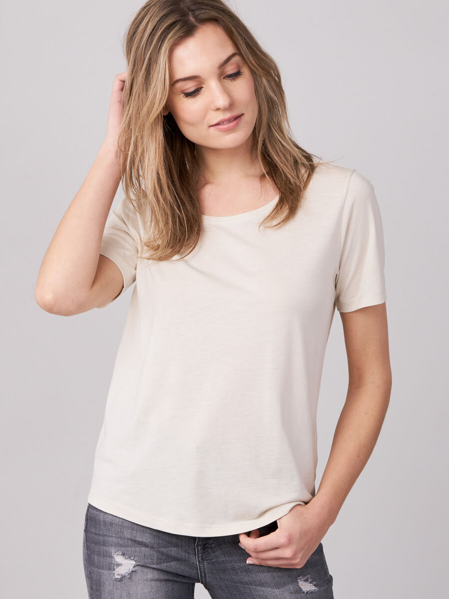 Lyocell&ndash;cotton blend t-shirt image number 0