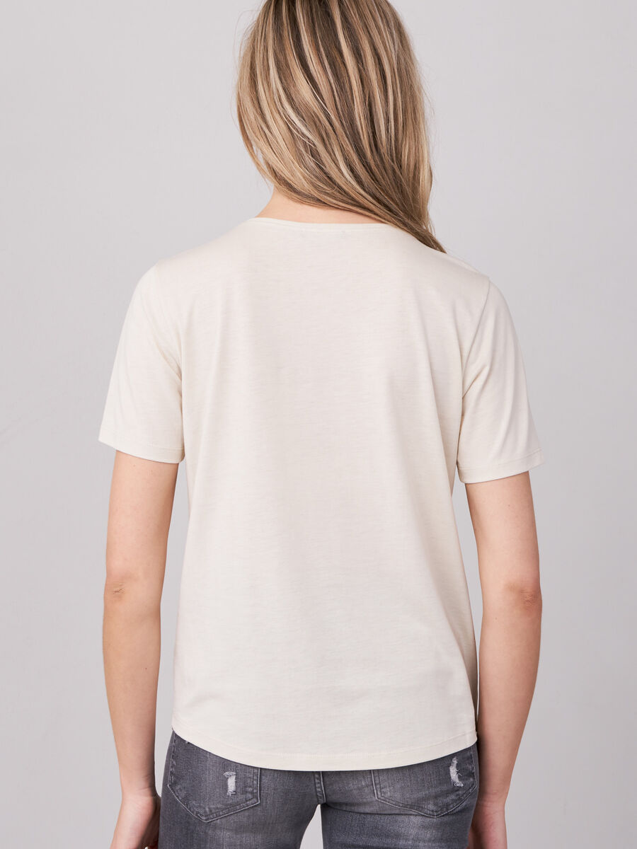 Lyocell&ndash;cotton blend t-shirt image number 1