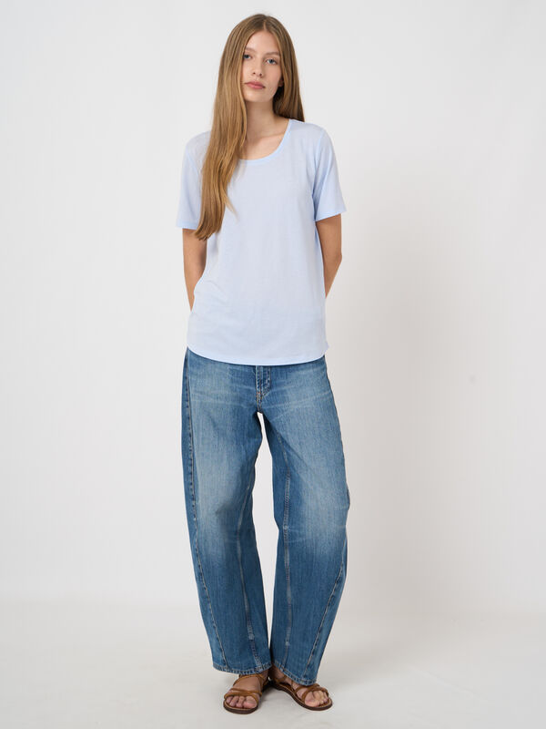 T-shirt van lyocell-katoenmix image number 1