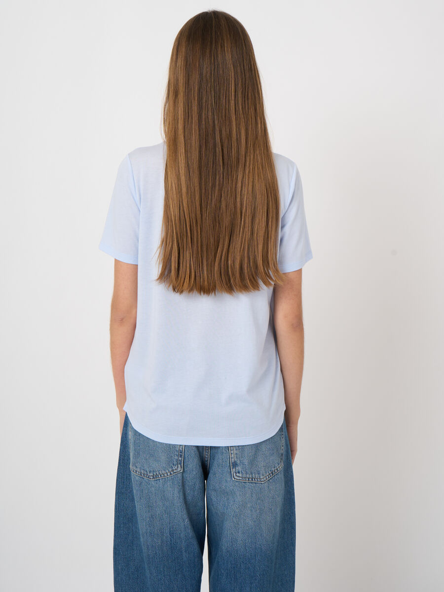 Lyocell&ndash;cotton blend t-shirt image number 3