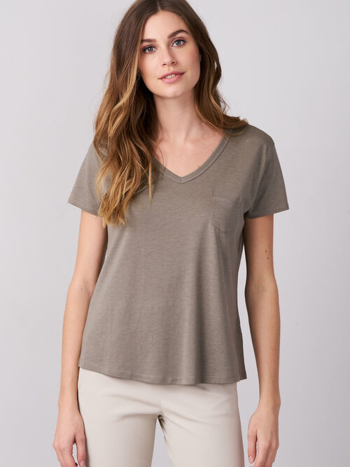 Basic T-Shirt mit Brusttasche