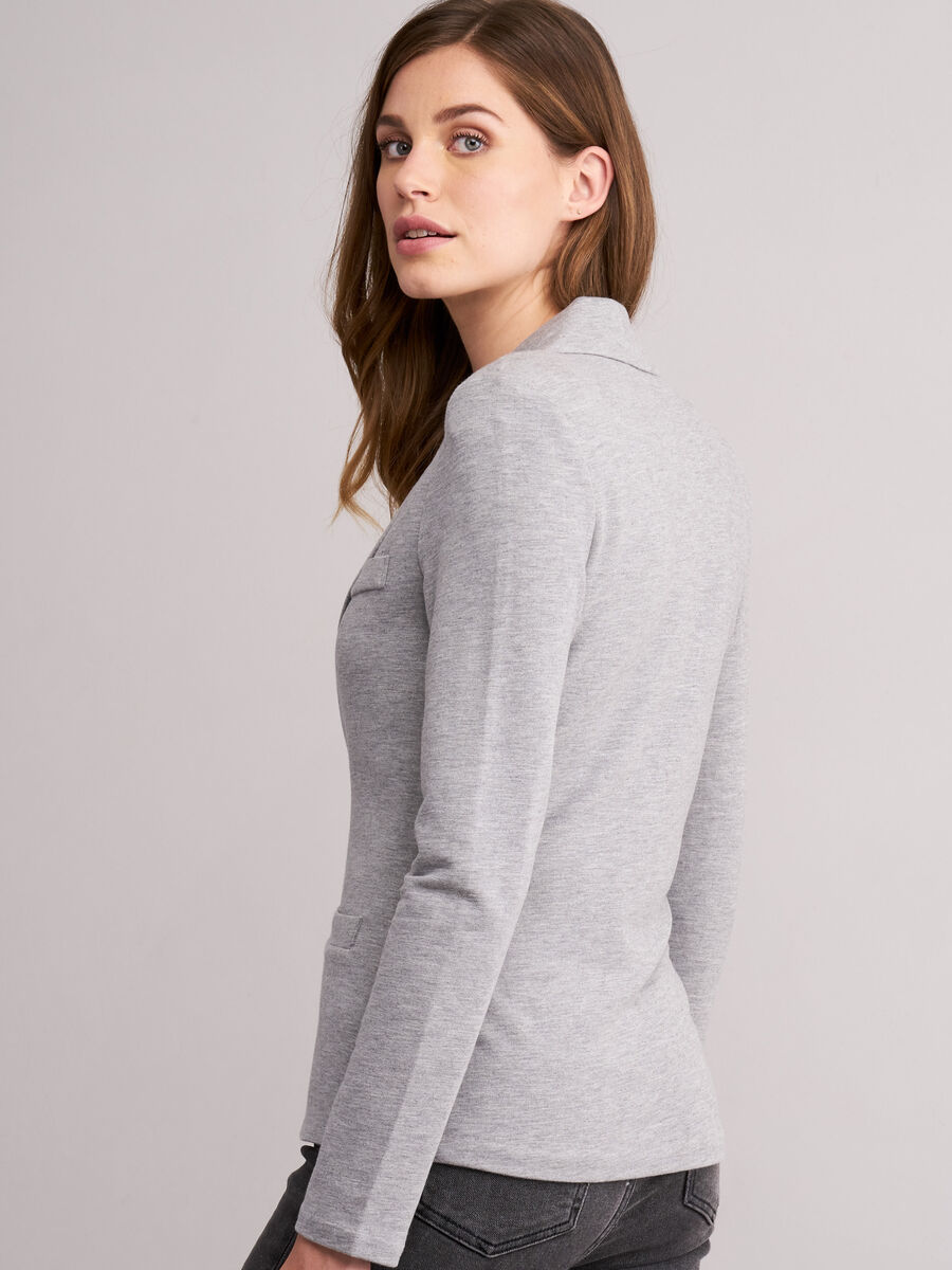 Sweatshirt-Blazer mit Reverskragen image number 26