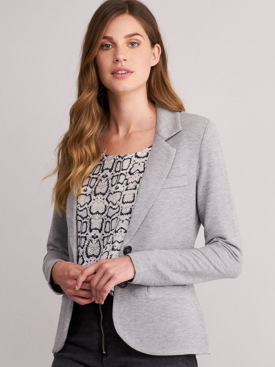 Sweatshirt-Blazer mit Reverskragen image number 27