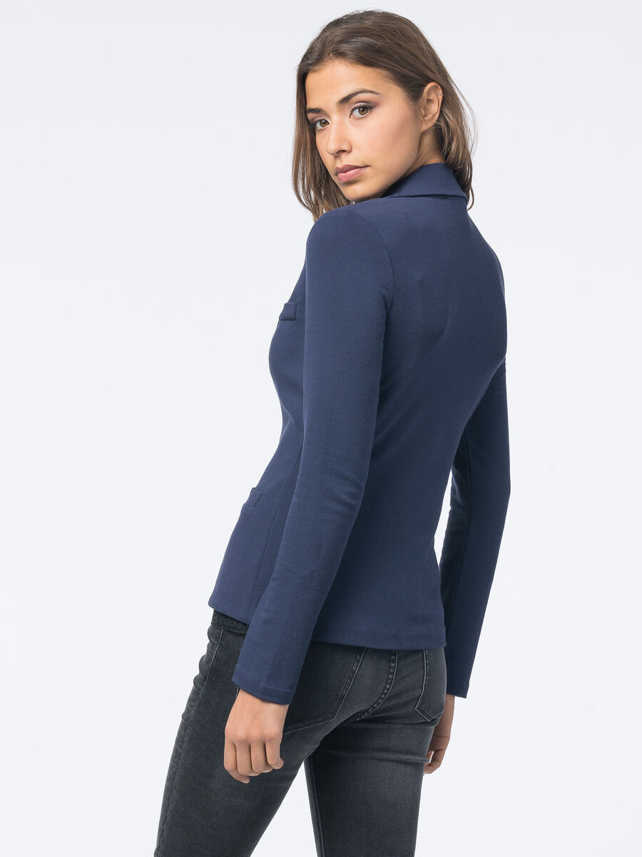 Sweatshirt-Blazer mit Reverskragen image number 38