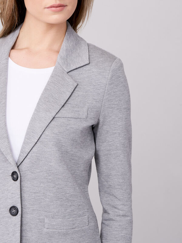 Tailored french terry sweatshirt blazer image number 2