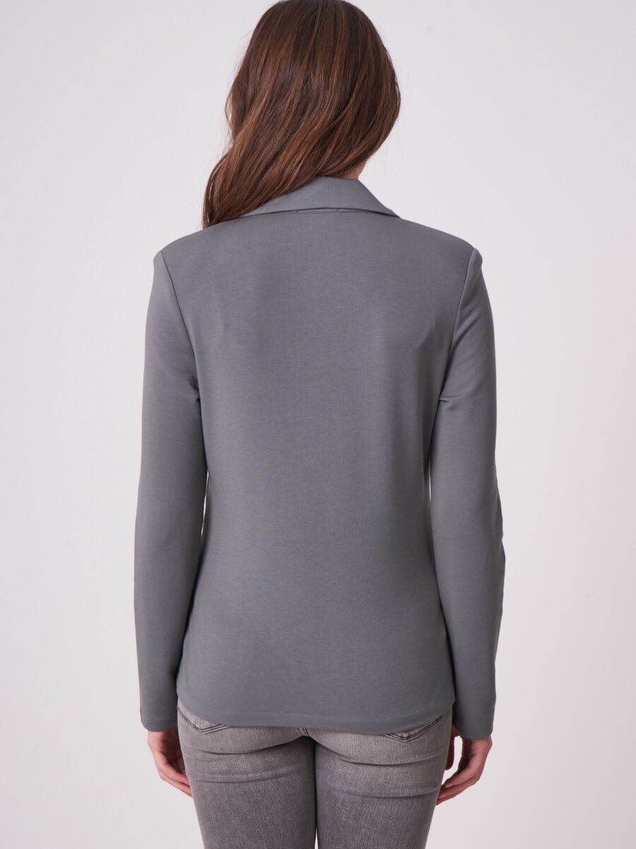 Sweatshirt-Blazer mit Reverskragen image number 62