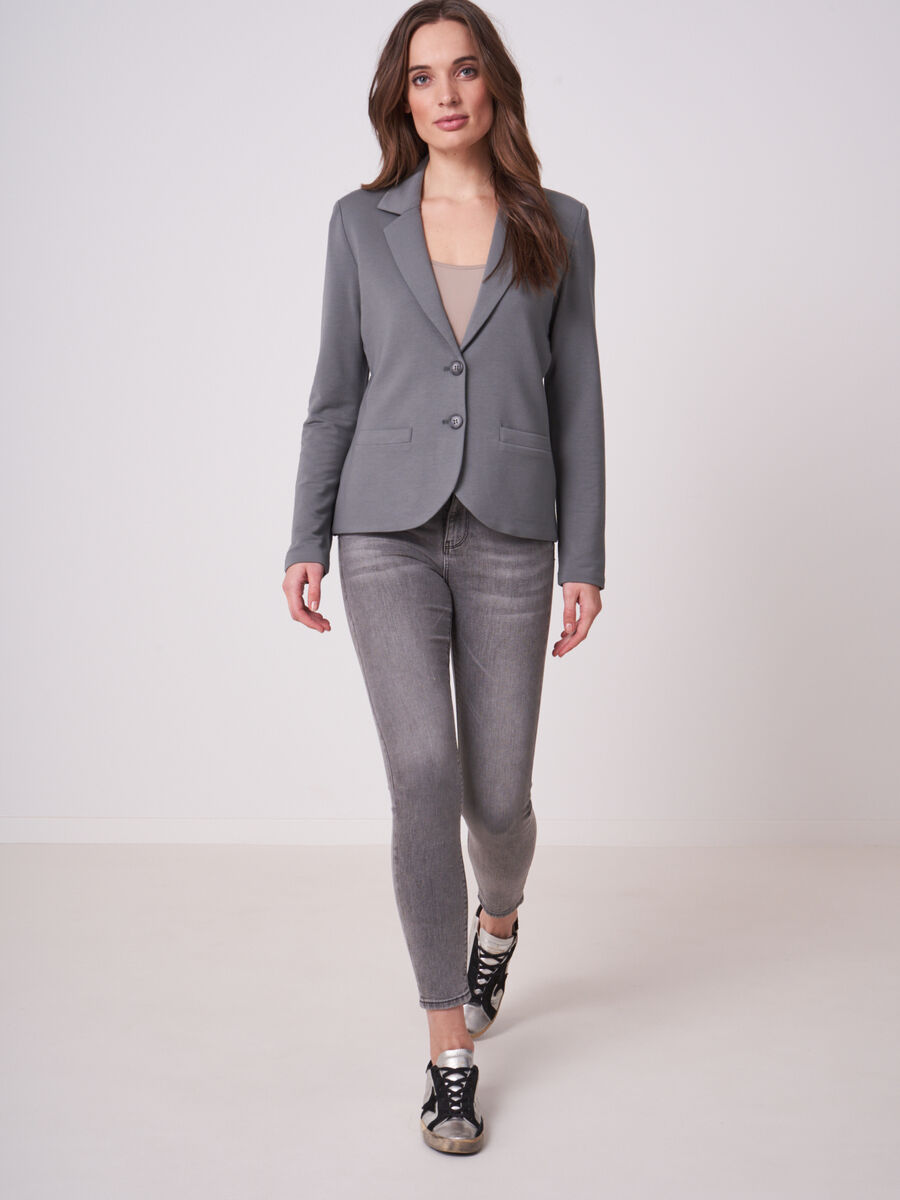 Sweatshirt-Blazer mit Reverskragen image number 64