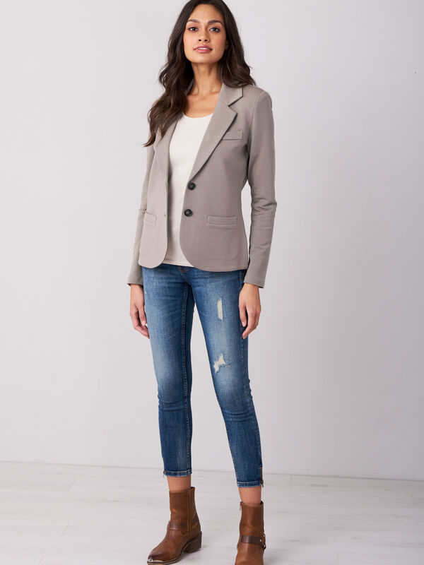 Sweatshirt-Blazer mit Reverskragen image number 3