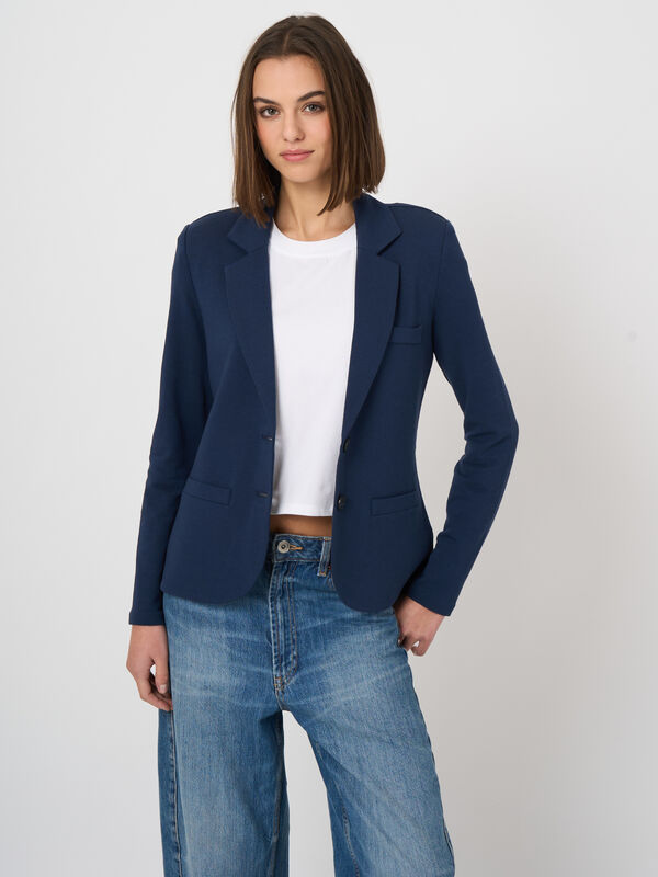 Tailierter French-Terry-Sweatblazer image number 1