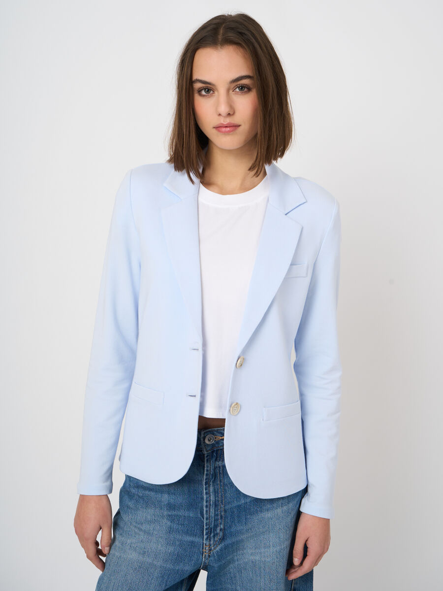 Blazer sweat en French terry, coupe ajust&eacute;e image number 2